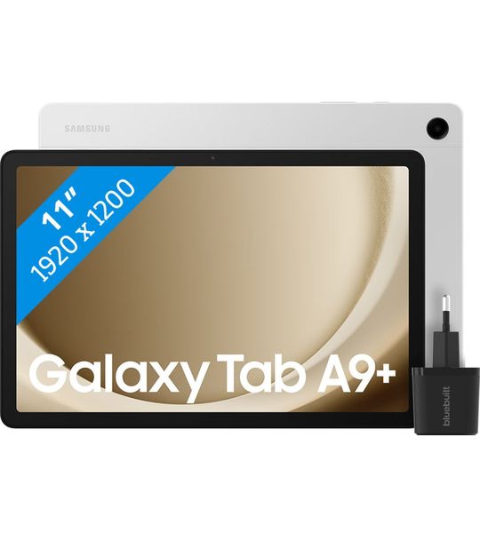 Samsung Galaxy Tab A9 Plus 11 inch 64GB Wifi Zilver + BlueBuilt Oplader
