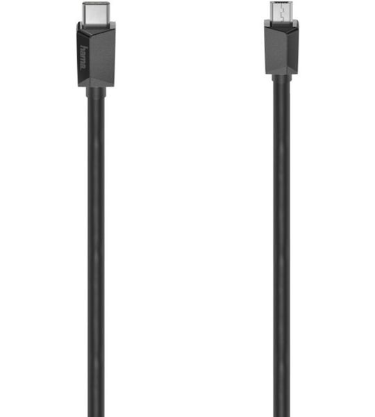 Hama USB-C-kabel, USB-C-stekker - micro-USB-stekker, USB 2.0, 480 Mbit/s, 0,75 m Kabel