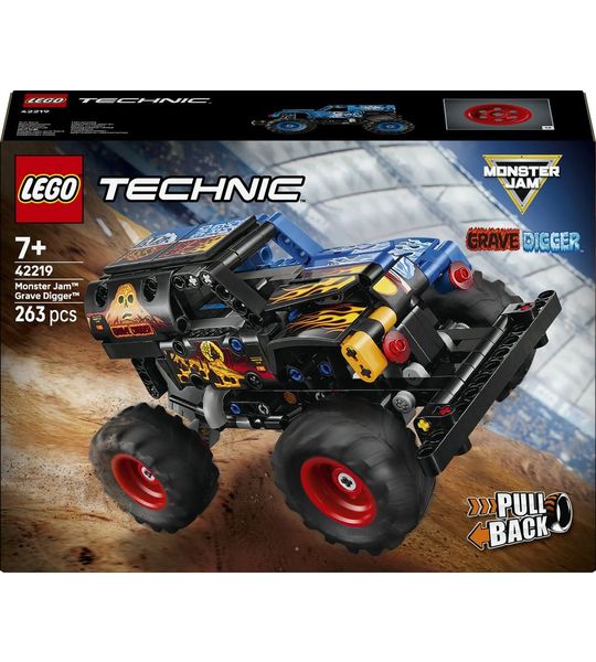 LEGO Technic 42219 Monster Jam Grave Digger vuur en ijs