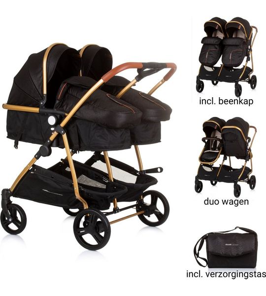 Duo Kinderwagen Chipolino Duo Smart Obsidian Gold