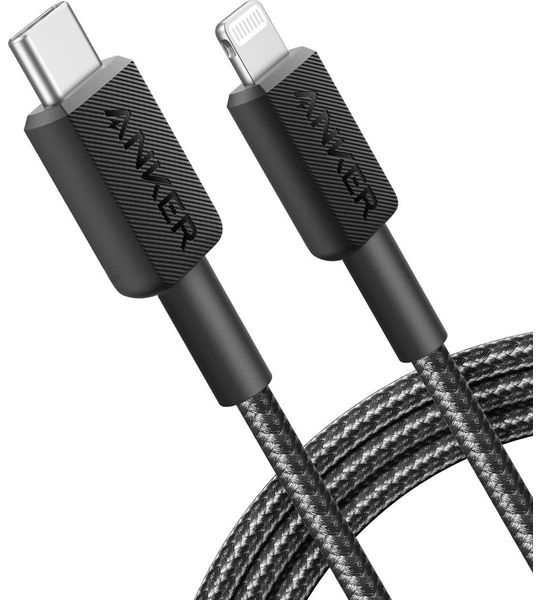 Anker 322 Lightning Usb-kabel 18 M Zwart