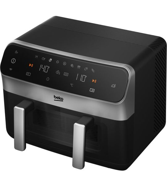 Beko FRL6488 Dubbel 9,5 l Vrijstaand 2400 W Heteluchtfriteuse Zwart