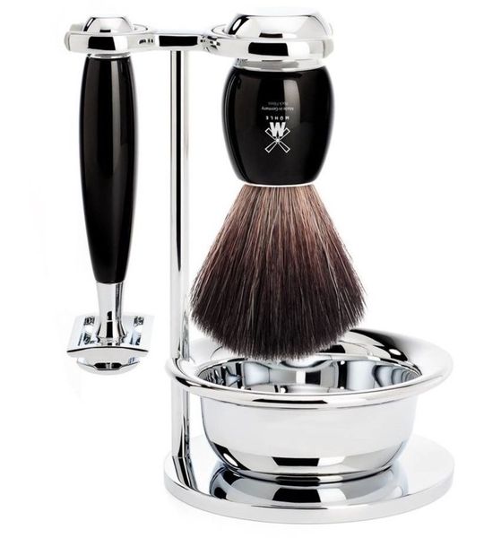 Scheerset Vivo 4-delig - Zwart - Saf.Razor