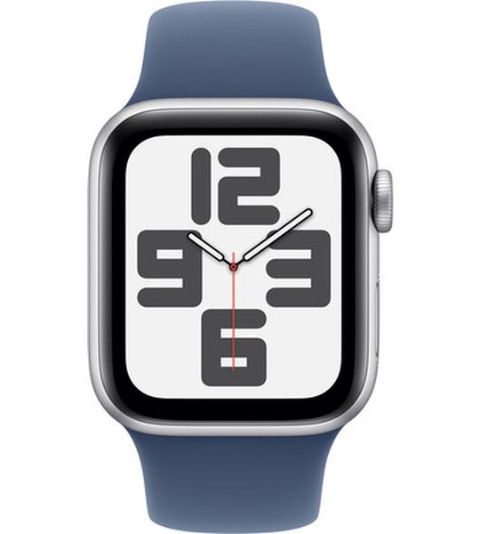 Apple Watch SE 2024 4G 44mm Zilver Sportband S/M