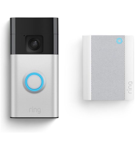 Ring Battery Video Doorbell Nikkel + Chime