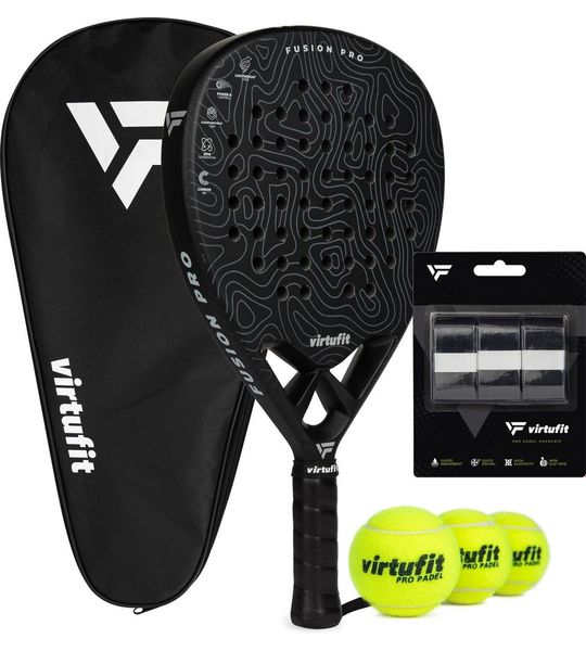 VirtuFit Fusion Pro Padel Set - Zwart - Grijs