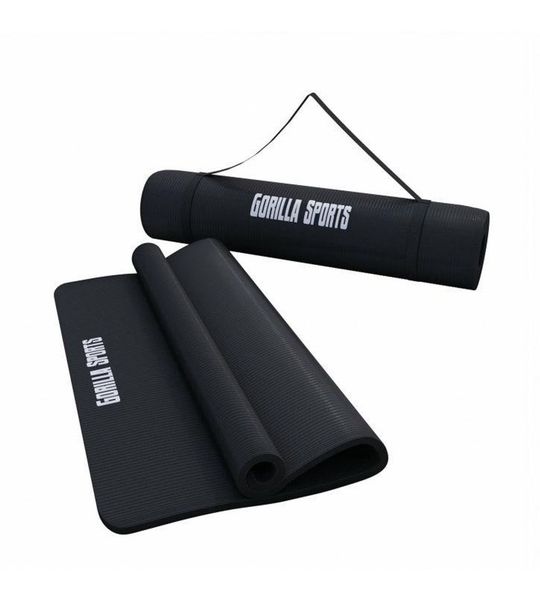 Gorilla Sports Yogamat Deluxe Zwart 190 x 60 x 1,5 cm - Yoga Mat