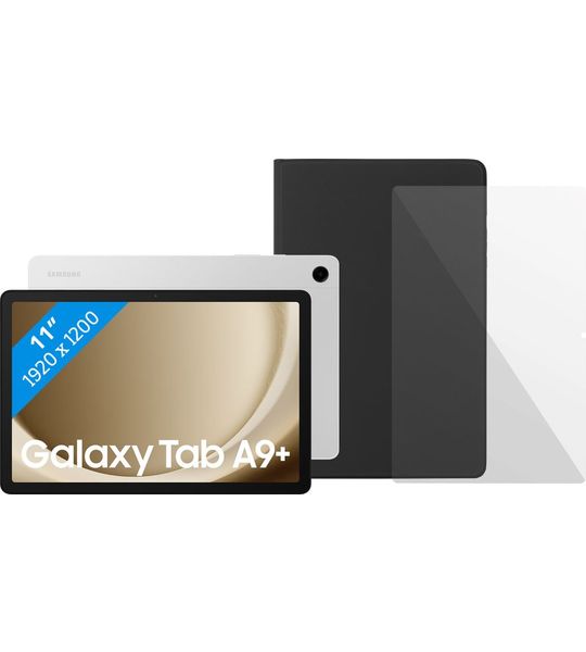 Samsung Galaxy Tab A9 Plus 128GB Wifi Zilver + Beschermpakke