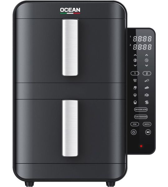 OCEAN OCAFK24902DN - Airfryer - Dubbele mand - 9L - 2400W