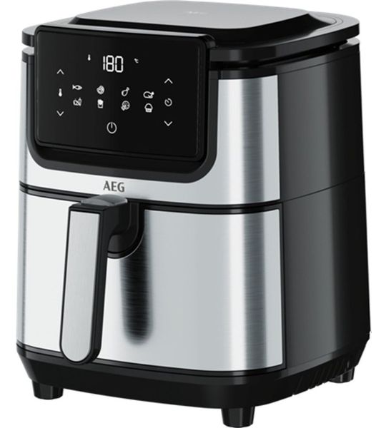 AEG AF6-1-4ST Enkel 3,5 l Vrijstaand 1500 W Airfryer Zwart, Roestvrijstaal