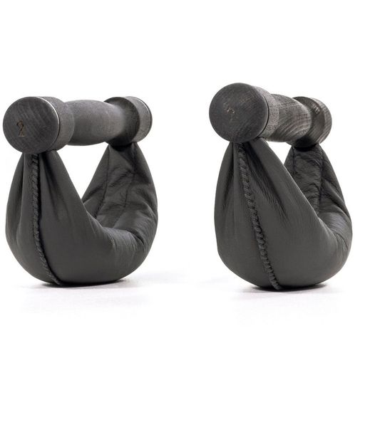 NOHRD Swing Dumbbells Shadow 6kg Echt leer zwart