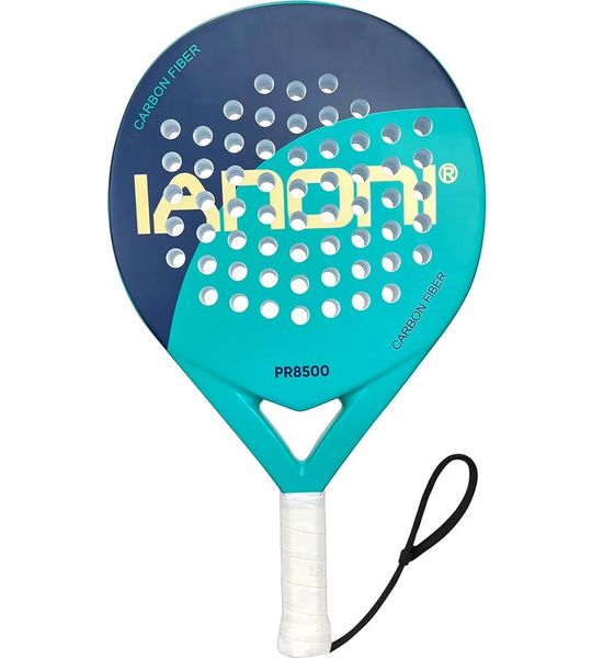Ianoni Padel Racket Blauw met EVA Memory Foam | Lichtgewicht | Ronde Vorm