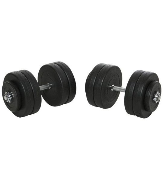 Halterset - Iron Gym - 50 kg - Stalen halters - zwart