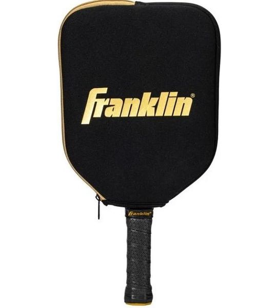 Franklin enkele pickleball racket beschermhoes - zwart / goud