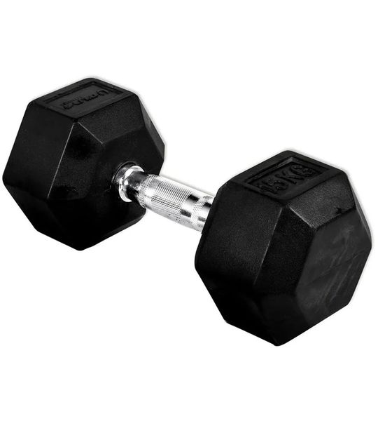 Olive Hex Dumbbell 15kg Zilver 15 kg