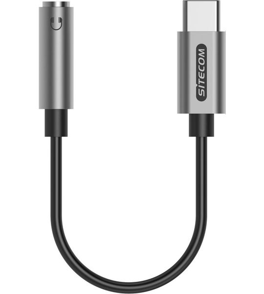 Sitecom Ad-1019 Usb-c To Jack Adapter Aluminium Naar Adapter 5 Cm Grijs
