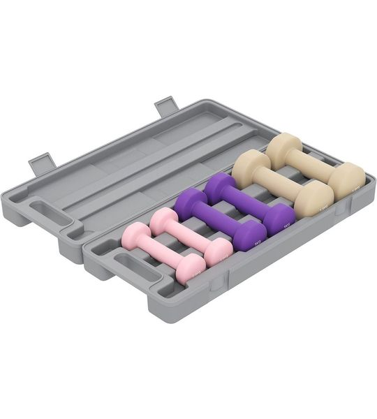 HOMCOM Halterset Staal, Kunstleer 43L x 18B x 7,5H cm Roze+Paars+Koffie