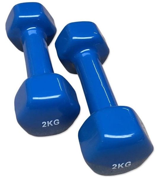 FysioSupplies Vinyl Dumbbells Set 2 kg | Dumbbells