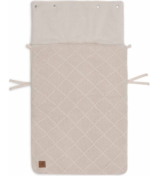 Jollein Voetenzak Groep 0+ Autostoel 3/5-Punts Check Knit - Oatmeal