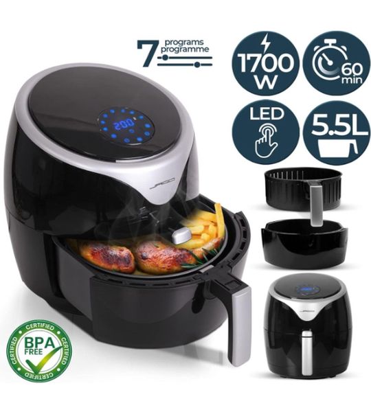 XXL air fryer - 1700 Watt - Zwart