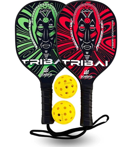 ZCEBRA Tribal pickleball kennismakings set – 2 rackets en 2 ballen