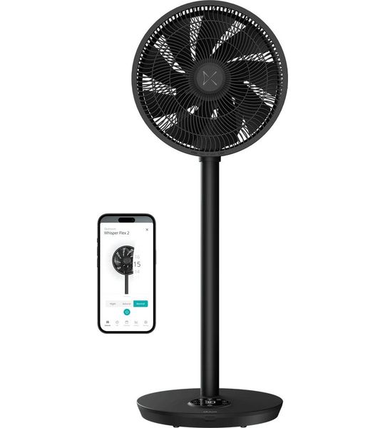 Duux Whisper Flex 2 Smart Zwart Statiefventilator