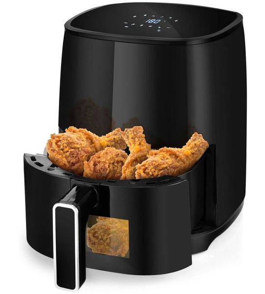 RVV® Mini airfryer - Airfryer - Airfryer klein - Zwart - ‎25cm x 30cm x 35cm