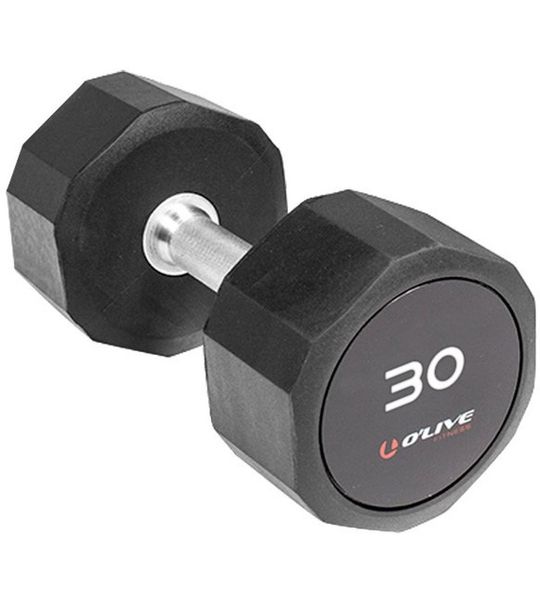 Olive Pro-style 30kg Dumbbell Zwart 30 kg