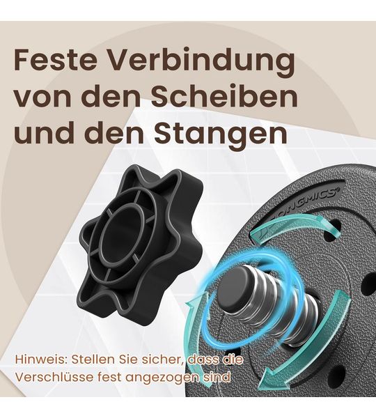 2-in-1 Dumbbells Met Stalen Verbindingsbuis 2 x 10 kg – Fitness Thuis