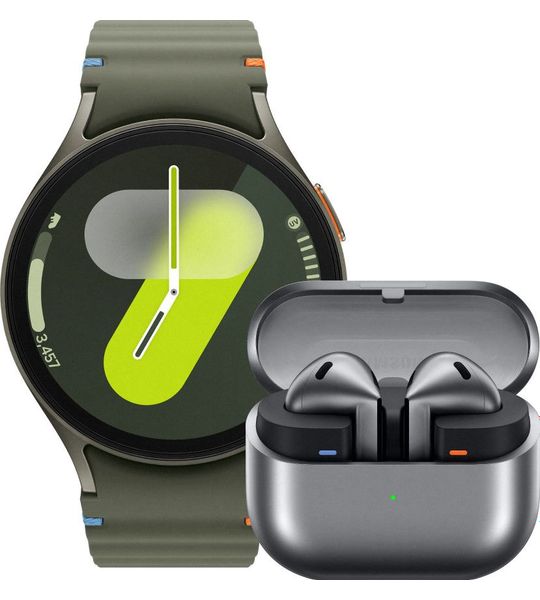 Samsung Galaxy Watch 7 4G Groen 44mm + Galaxy Buds3 Zwart