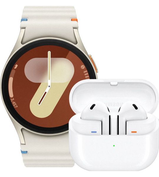 Samsung Galaxy Watch 7 Crème 40mm + Galaxy Buds3 Wit