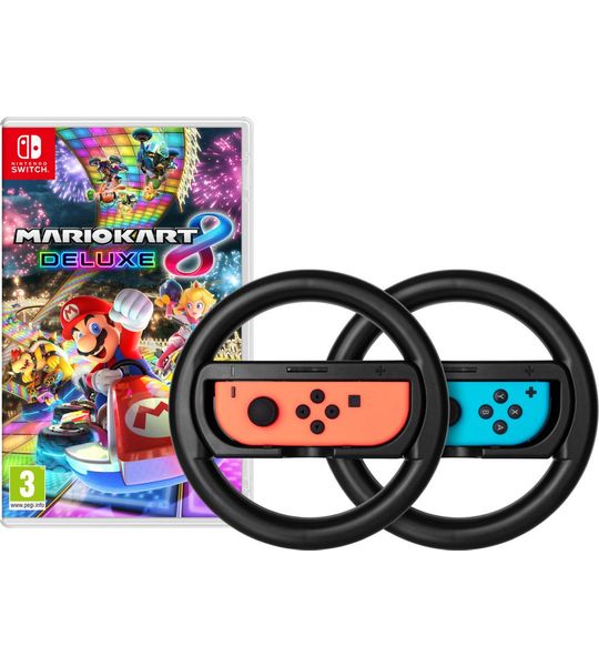Mario Kart 8 Deluxe + BlueBuilt Stuurtjes voor Nintendo Swit