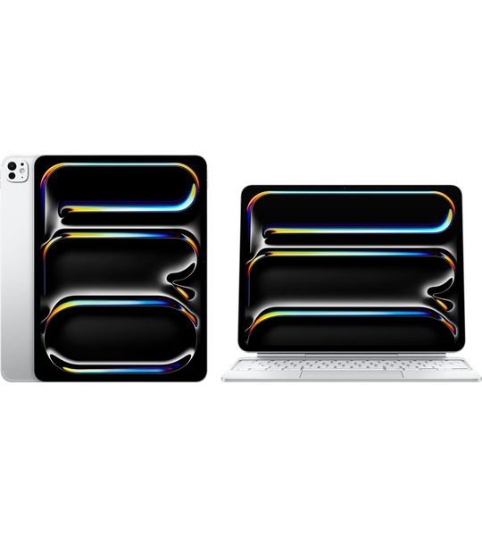 Apple iPad Pro (2024) Nano 13 inch 2TB Wifi + 5G Zilver + Apple Magic Keyboard QWERTY