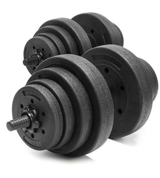 Actiget® Dumbellset - 20 KG - Complete Set - Thuis Sporten - Zwart