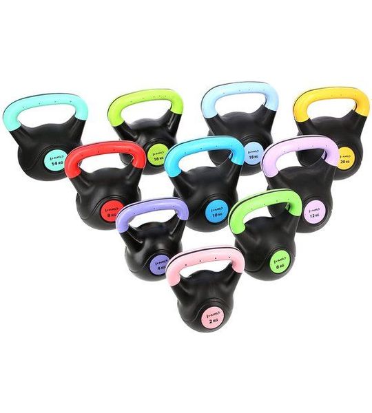 HMS KPC Serie - Kettlebell - 12kg - Cementvulling - Ergonomische Handgreep