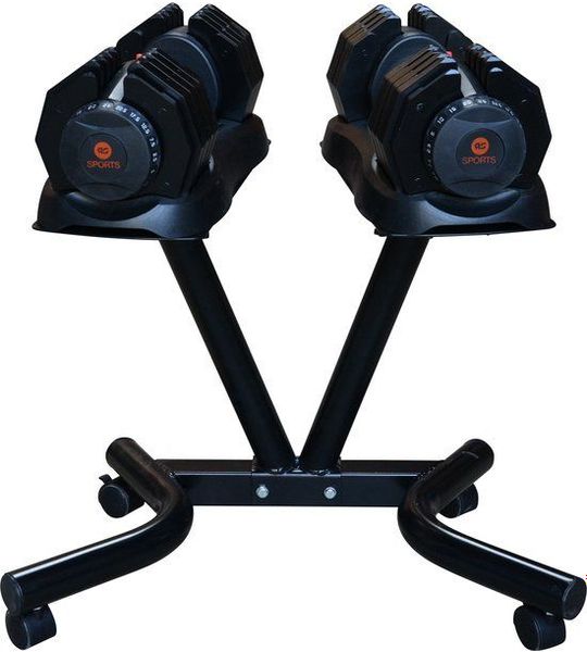 RS Sports Selector dumbells l 2 x 25 kg - met stand l Verstelbare dumbell
