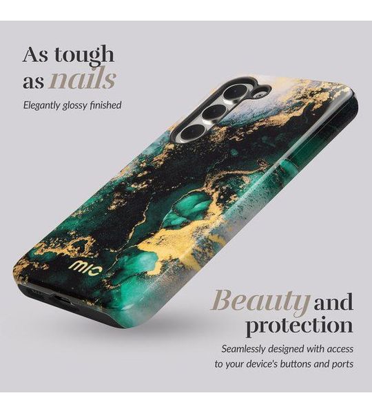 MIO By Mobilize Magsafe Compatible Telefoonhoesje Voor Samsung A36/a56 Green Marble