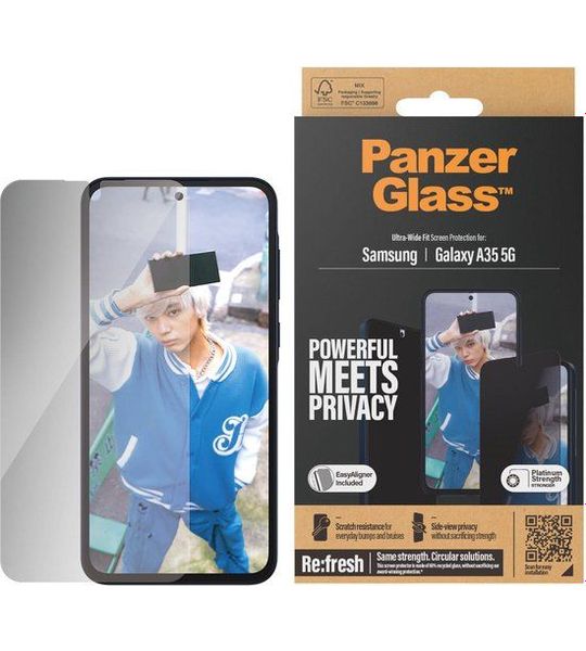 PanzerGlass Uwf Privacy Screenprotector Voor Samsung Galaxy New A34 5g Zwart