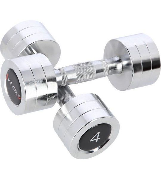 HMS CHD Serie - Verchroomde Dumbbells - 2 Stuks - Stalen Kernen
