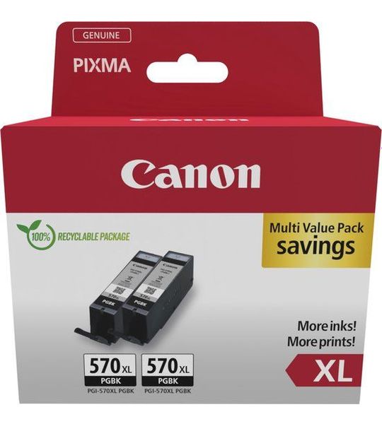 Canon PGI-570XL 2-pack zwart