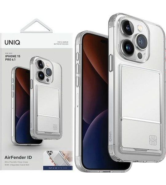 Uniq Air Fender Id-hoesje Voor Apple Iphone 15 Pro Max Transparant