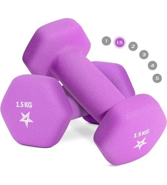 Stunq Neopreen Halterset voor Krachttraining, Pilates en Yoga - Set van 2 Stuks