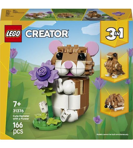 LEGO® Creator 3in1 Schattige Hamster met Bloem - 31376