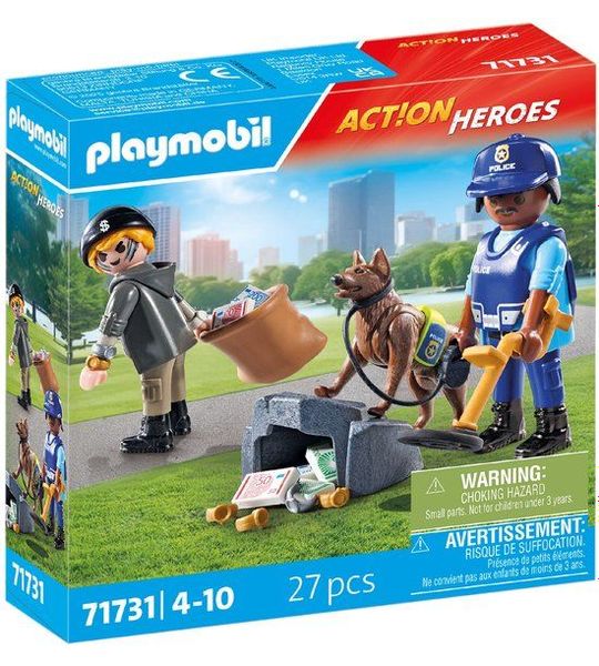 PLAYMOBIL Action Heroes Politiehond met boef 71731