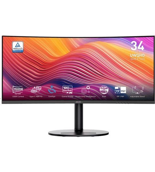 MSI Modern Md342cqp - 34 Inch 3440 X 1440 (uwqhd) Va-paneel In Hoogte Verstelbaar
