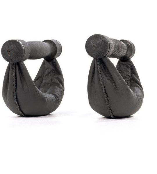 NOHRD Swing Dumbbells Shadow 4kg Echt leer zwart