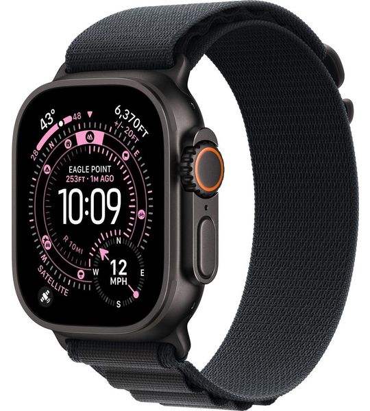 Apple Watch Ultra 3 gps + Cellular - 49mm black Titanium Case - Black Alpine Loop Large Smartwatch