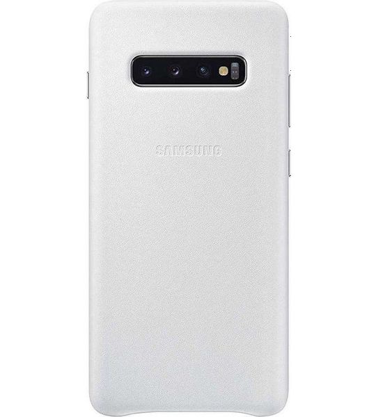 Samsung Galaxy S10 Plus Leather Cover Wit