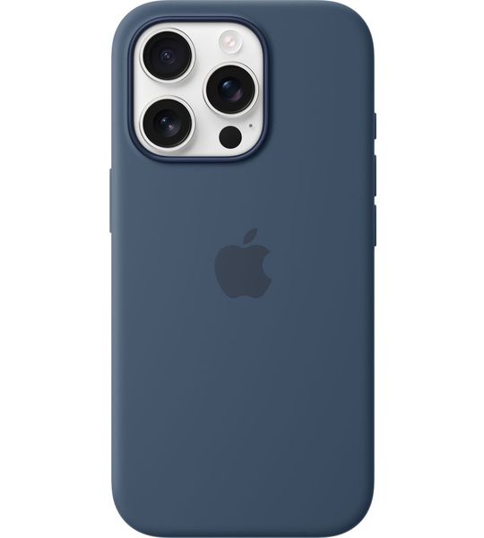 Apple Silicone Magsafe Cover Voor Apple Iphone 16 Pro Denim