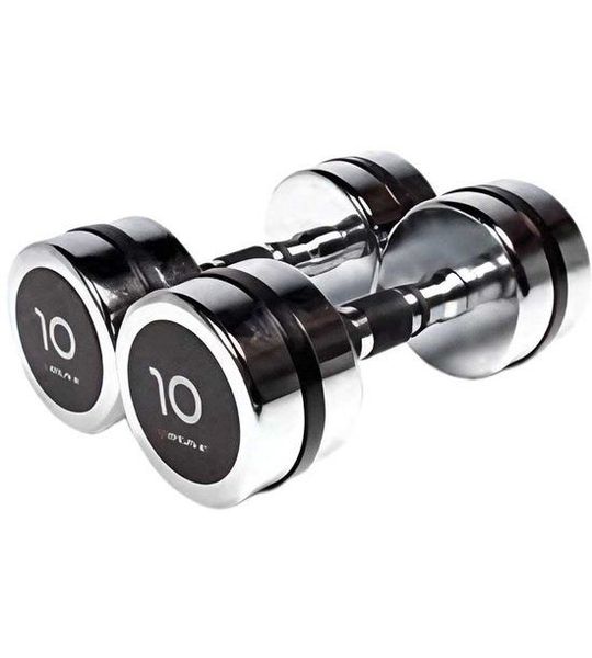 Olive Verchroomde Halter 10kg 2 Eenheden Zilver